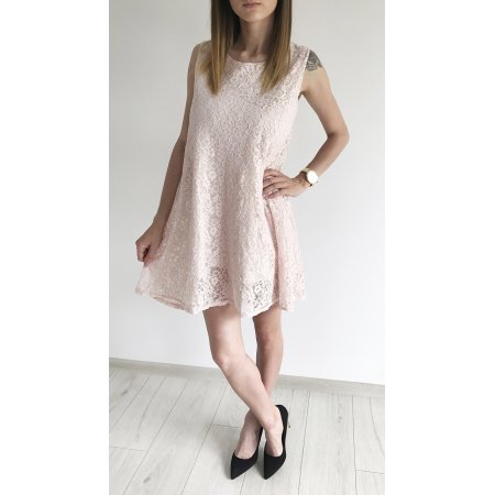 [MB212] Różowa koronkowa sukienka
